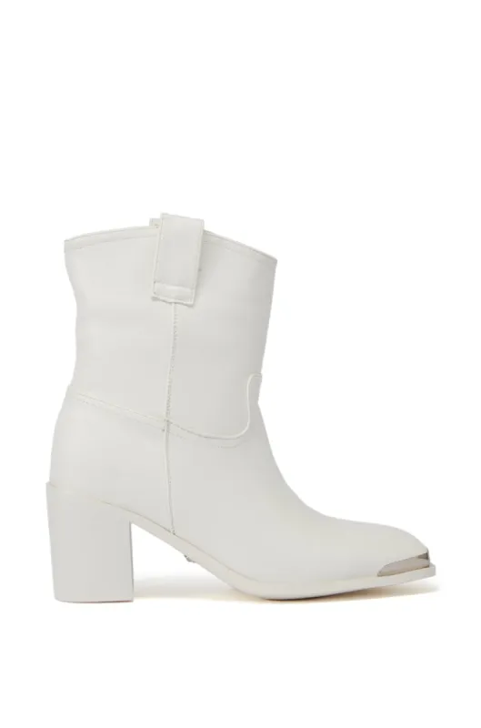 AZALEA WANG JOLYN WHITE WESTERN BOOTIE sold by AKIRA
