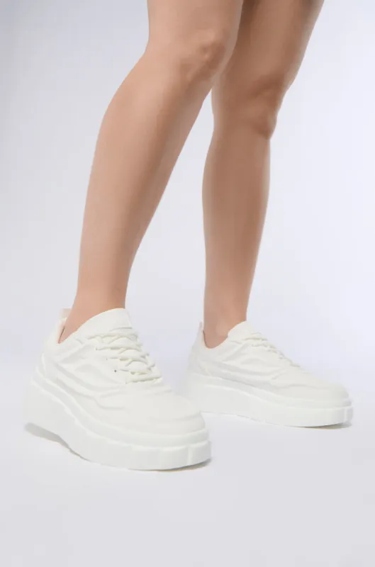 AZALEA WANG NEOMI WHITE SNEAKER sold by AKIRA