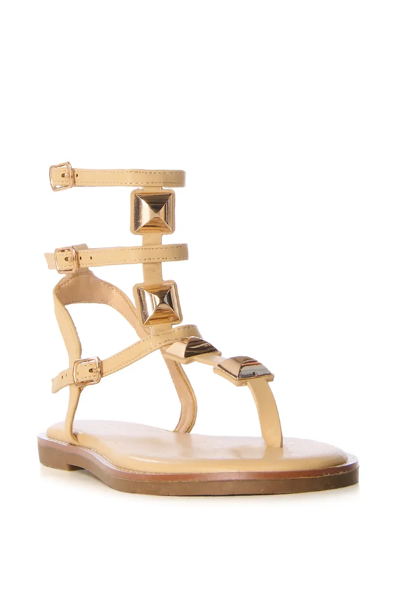 AZALEA WANG GINGKO NUDE GLADIATOR SANDAL sold by AKIRA product image thumbnail 3