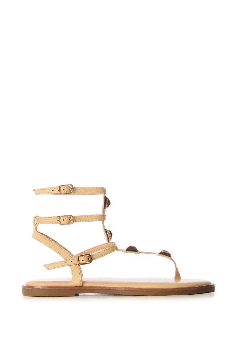 AZALEA WANG GINGKO NUDE GLADIATOR SANDAL sold by AKIRA product image thumbnail 2