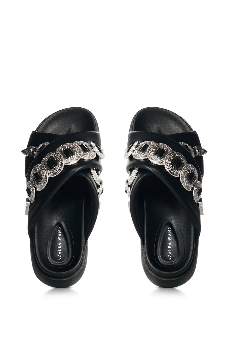 AZALEA WANG HUEY BLACK SANDAL sold by AKIRA product image thumbnail 2