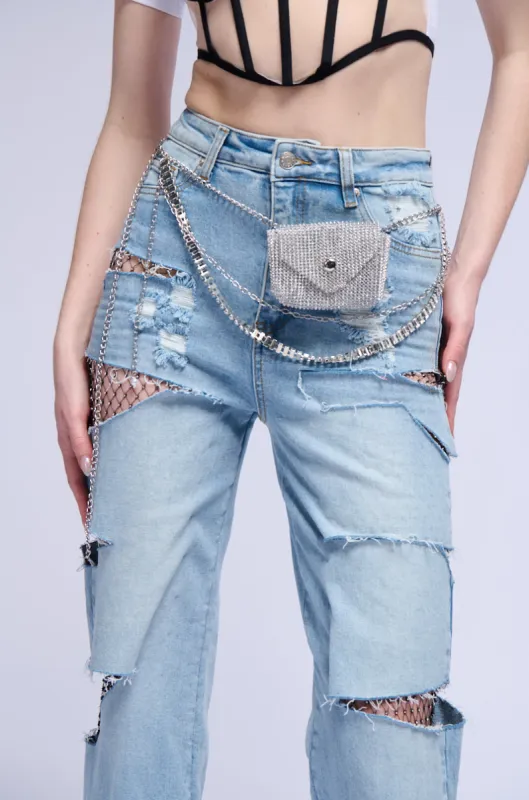 IN MY BAG BLING CHAIN BELT sold by AKIRA