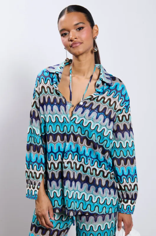 NOT ABOUT IT BUTTON DOWN BLOUSE sold by AKIRA