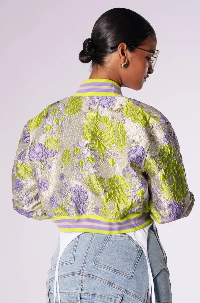 KYLA BROCADE BOMBER sold by AKIRA product image thumbnail 4