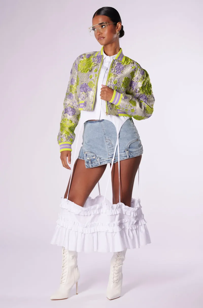 KYLA BROCADE BOMBER sold by AKIRA product image thumbnail 5