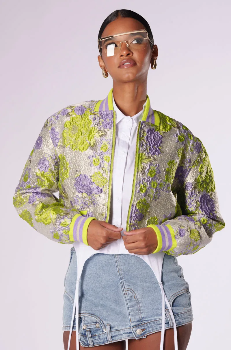 KYLA BROCADE BOMBER sold by AKIRA product image thumbnail 2