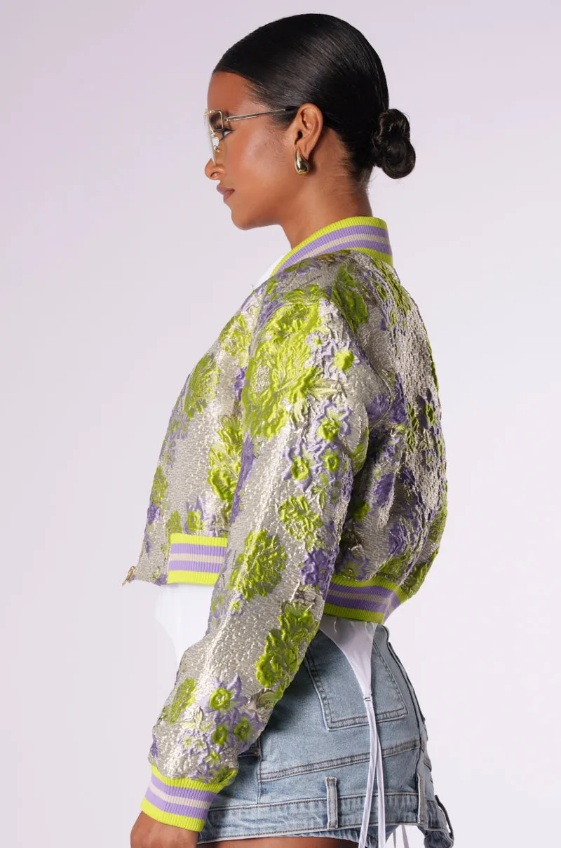 KYLA BROCADE BOMBER sold by AKIRA product image thumbnail 3