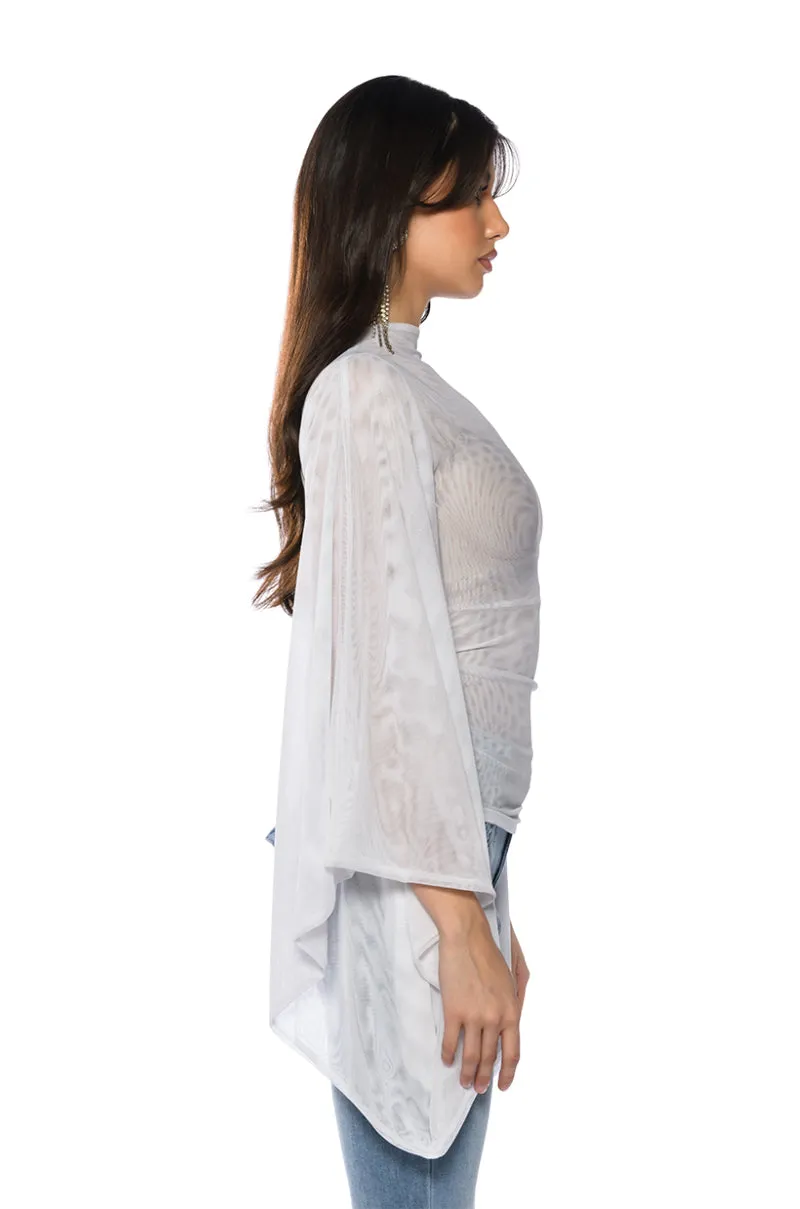 ADORE BELL SLEEVE MESH TOP sold by AKIRA product image thumbnail 5