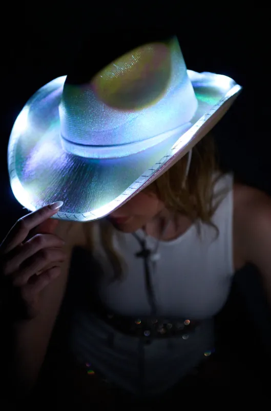 LIGHT ME UP COWBOY HAT sold by AKIRA