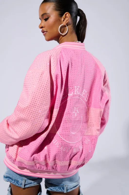 CHICAGO MADE EMBROIDERED BOMBER sold by AKIRA