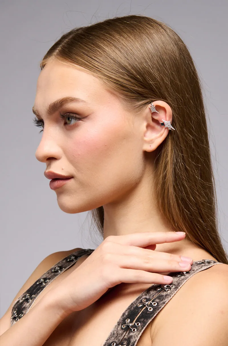THE BRIGHTEST STAR EAR CUFF IN SILVER sold by AKIRA product image thumbnail 2