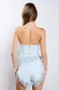 BACK TO YOU DENIM CORSET WITH FRINGE sold by AKIRA