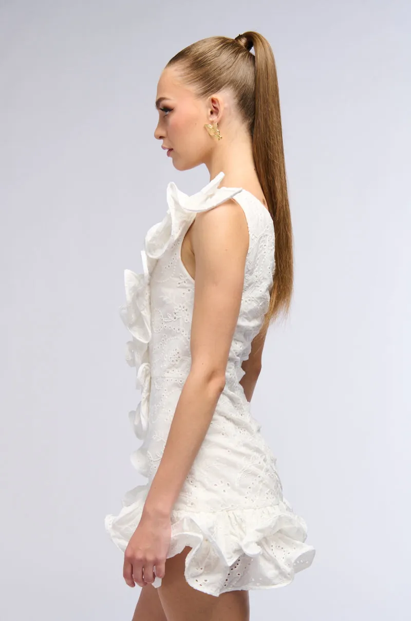 BEST DRESSED RUFFLED MINI DRESS sold by AKIRA product image thumbnail 3