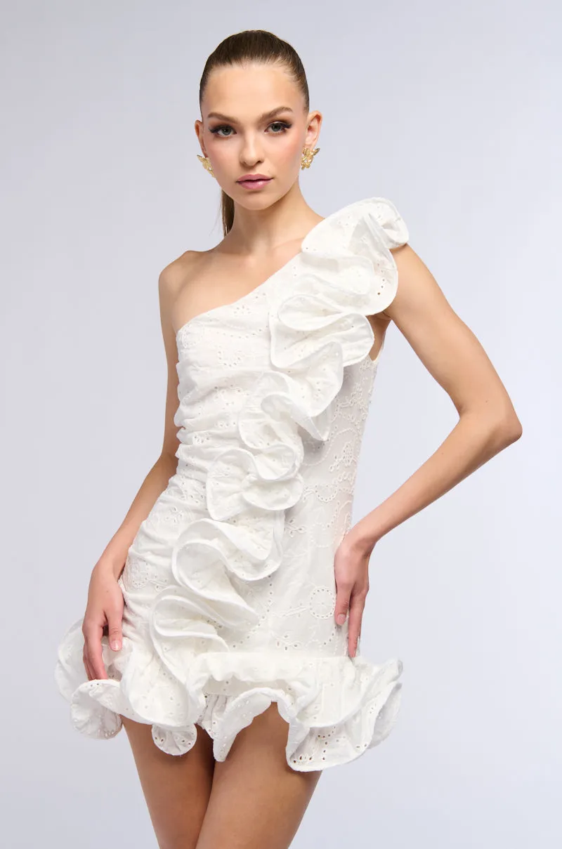 BEST DRESSED RUFFLED MINI DRESS sold by AKIRA product image thumbnail 2