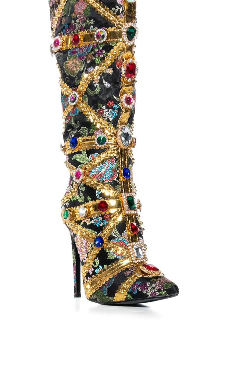 AZALEA WANG CONFIDENT EMBELLISHED BOOT IN BLACK sold by AKIRA product image thumbnail 5