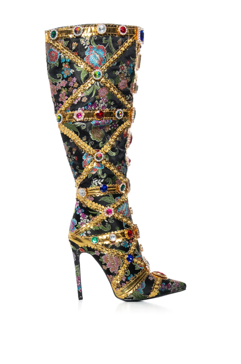 AZALEA WANG CONFIDENT EMBELLISHED BOOT IN BLACK sold by AKIRA product image thumbnail 2
