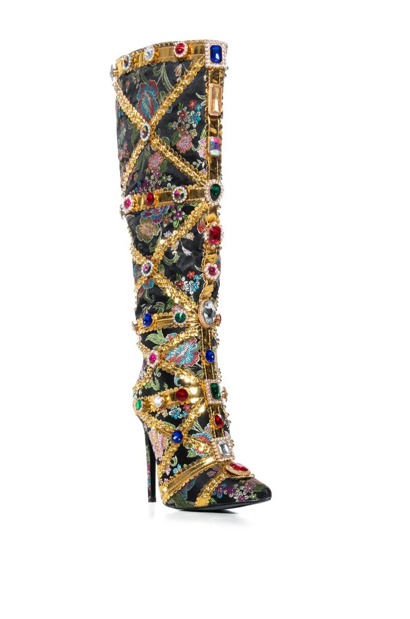 AZALEA WANG CONFIDENT EMBELLISHED BOOT IN BLACK sold by AKIRA product image thumbnail 3