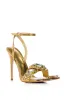 AZALEA WANG TILLY RHINESTONE STILETTO SANDAL IN GOLD sold by AKIRA