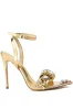 AZALEA WANG TILLY RHINESTONE STILETTO SANDAL IN GOLD sold by AKIRA