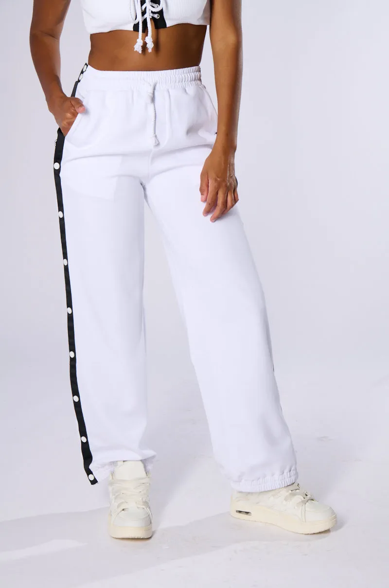 DIDN'T THEY TELL YOU WIDE LEG BREAK AWAY SWEAT PANT sold by AKIRA product image thumbnail 2