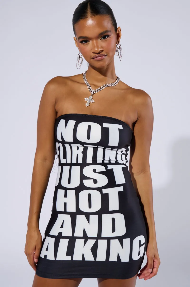 JUST HOT GRAPHIC MINI DRESS sold by AKIRA product image thumbnail 4