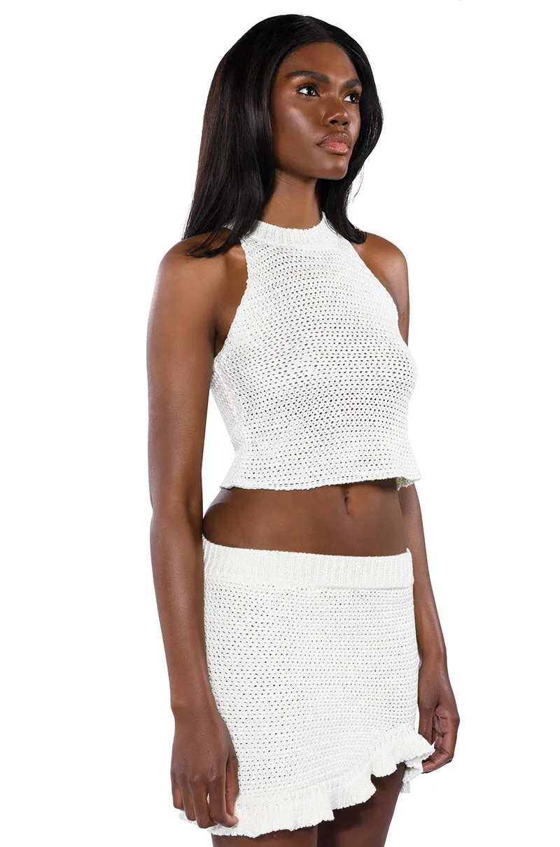 ANGIE CROCHET SLEEVELESS TANK sold by AKIRA product image thumbnail 4