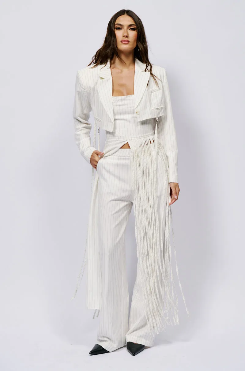 OVER THE TOP CROPPED BLAZER IN WHITE sold by AKIRA product image thumbnail 5