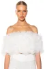 MAKING THE CUT 3D FLORAL CROP TOP IN WHITE sold by AKIRA