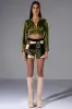 THINKING ABOUT FOREVER CROPPED SATIN BUTTON DOWN sold by AKIRA
