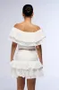SUMMER LOVING OFF THE SHOULDER RUFFLE BLOUSE IN WHITE sold by AKIRA
