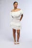 SUMMER LOVING OFF THE SHOULDER RUFFLE BLOUSE IN WHITE sold by AKIRA