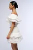 SUMMER LOVING OFF THE SHOULDER RUFFLE BLOUSE IN WHITE sold by AKIRA