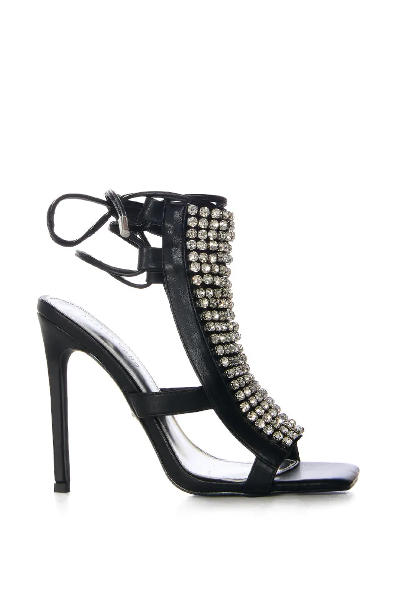 AZALEA WANG RYKART BLACK EMBELLISHED SANDAL sold by AKIRA product image thumbnail 2