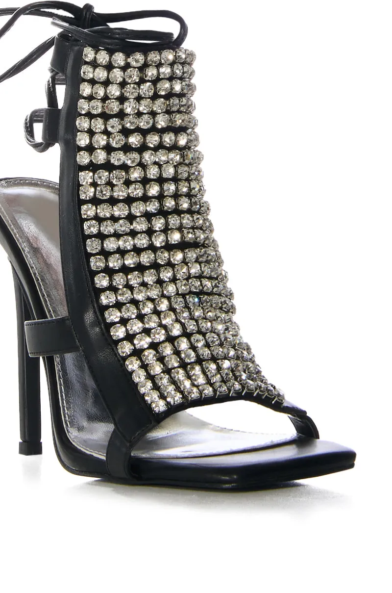 AZALEA WANG RYKART BLACK EMBELLISHED SANDAL sold by AKIRA product image thumbnail 5