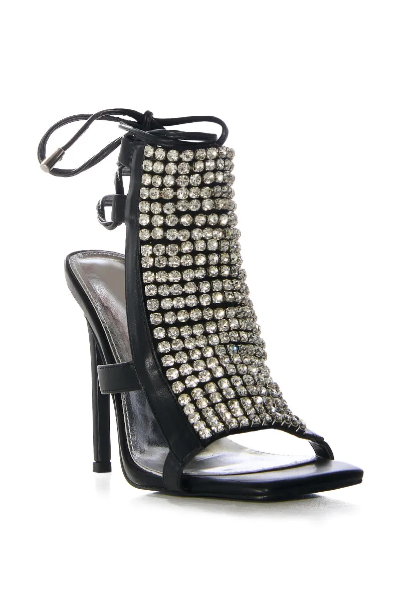 AZALEA WANG RYKART BLACK EMBELLISHED SANDAL sold by AKIRA product image thumbnail 3