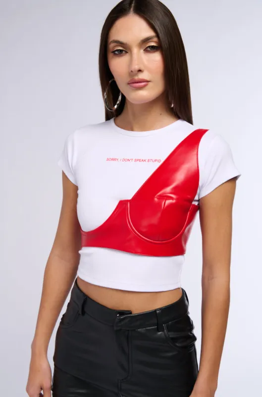 THE COLD SHOULDER HARNESS sold by AKIRA