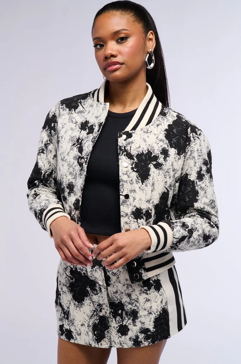 KICKBACK BROCADE BOMBER sold by AKIRA product image thumbnail 3