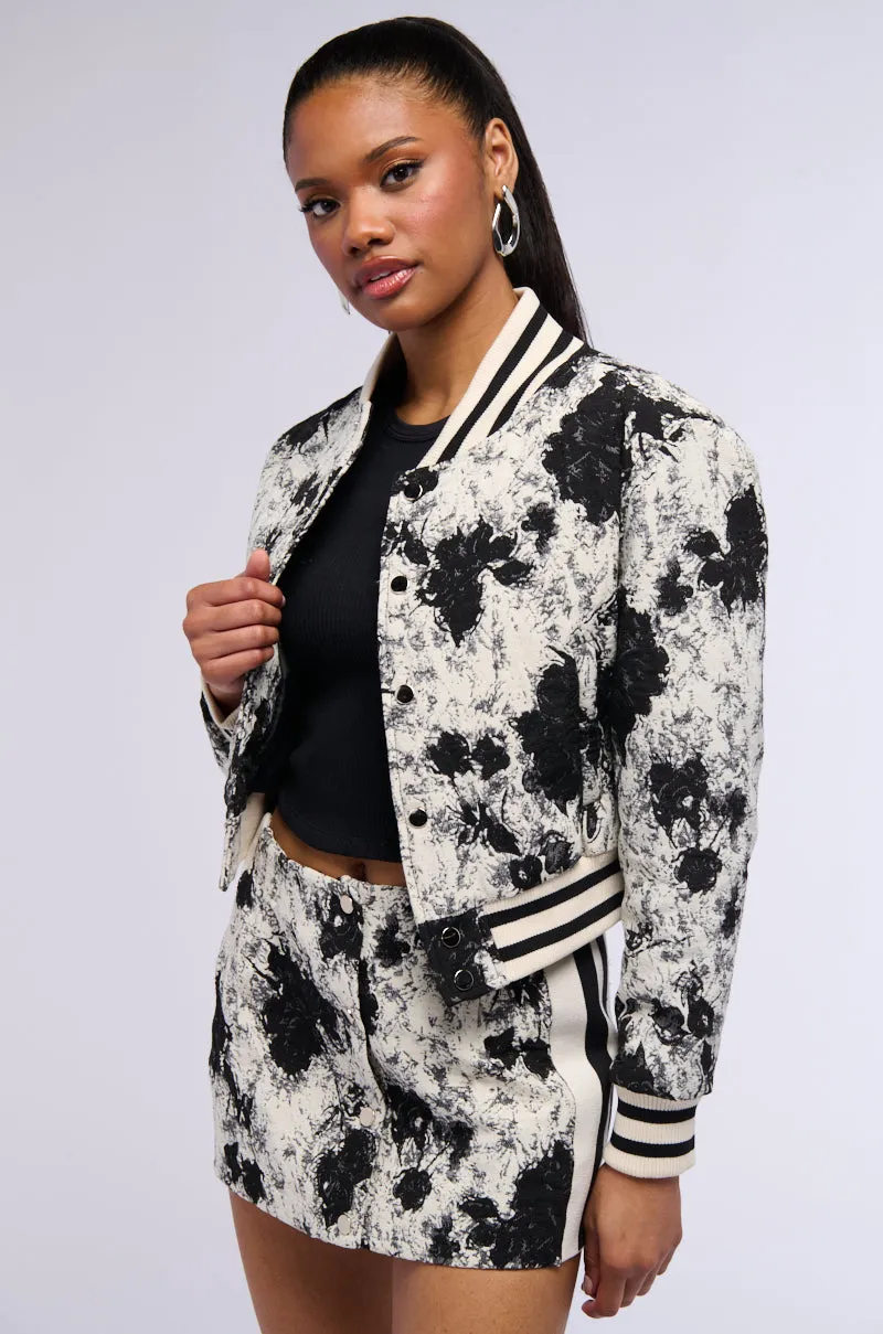KICKBACK BROCADE BOMBER sold by AKIRA product image thumbnail 2
