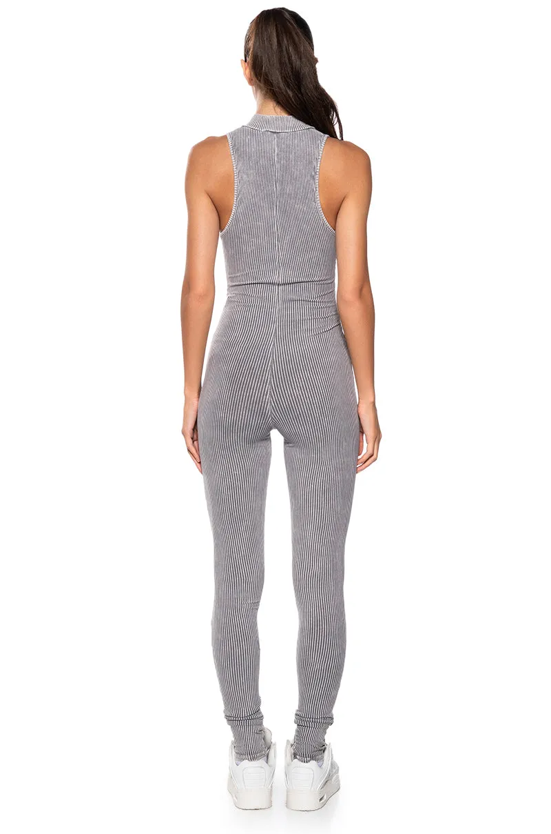 TATIANA ZIP FRONT FITTED JUMPSUIT sold by AKIRA product image thumbnail 4