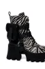 AZALEA WANG FOLLOW CHUNKY COMBAT BOOTIE IN ZEBRA sold by AKIRA