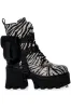 AZALEA WANG FOLLOW CHUNKY COMBAT BOOTIE IN ZEBRA sold by AKIRA