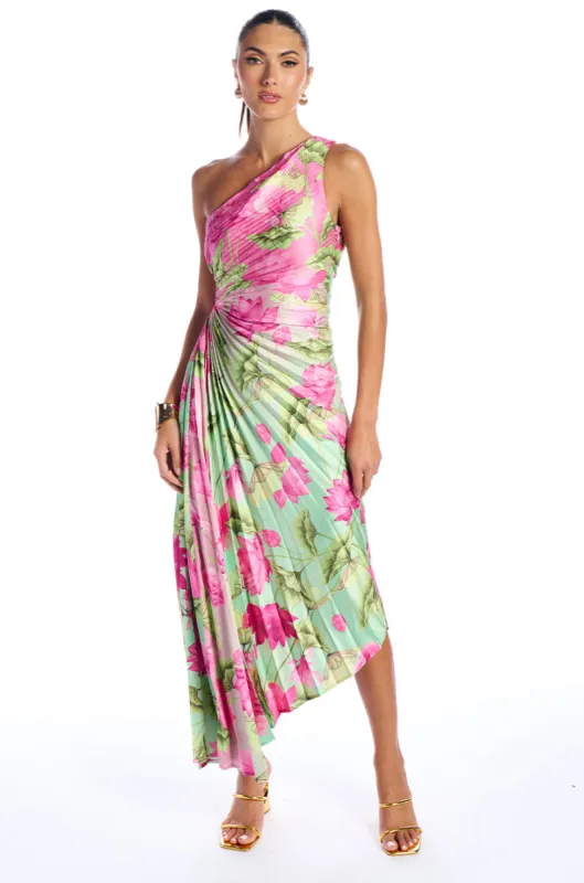 LAZY DAISY PRINTED MIDI DRESS sold by AKIRA