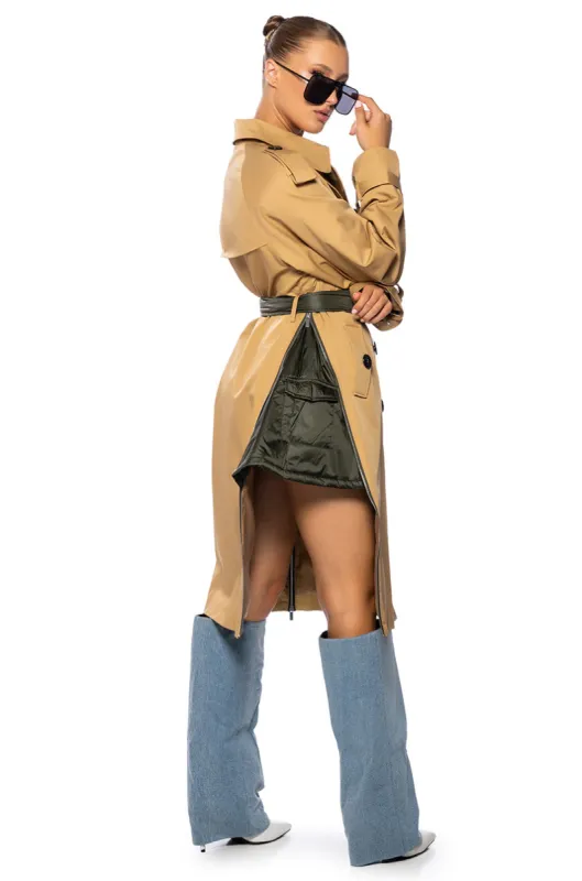 NOT FROM AROUND HERE TRENCH sold by AKIRA