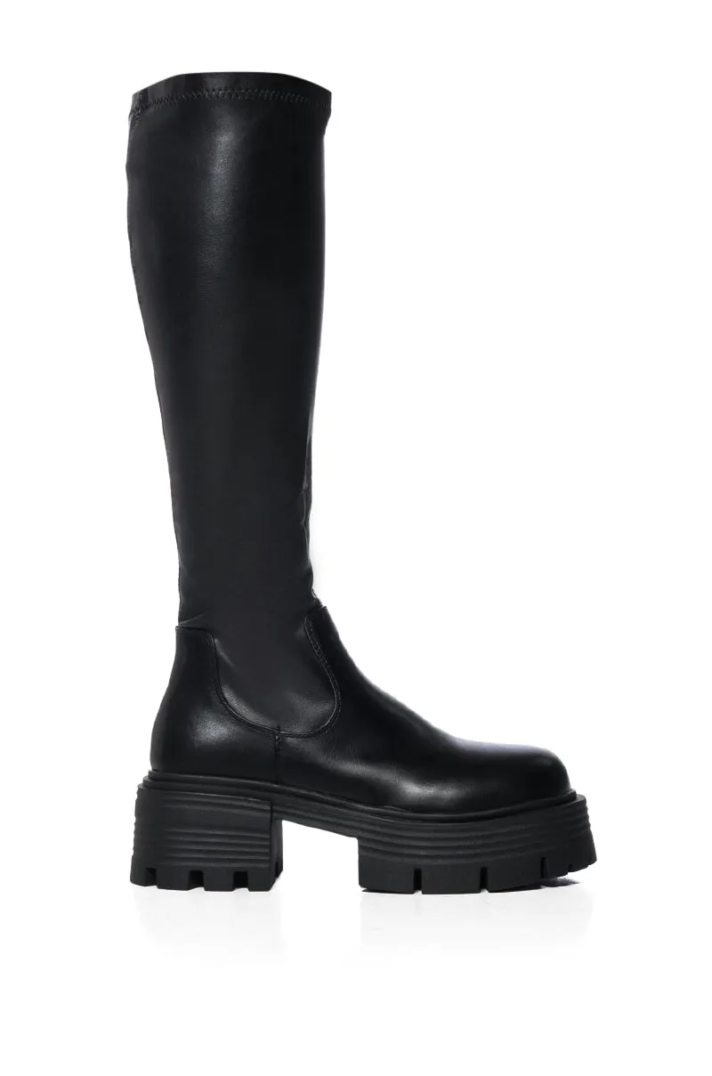 AZALEA WANG LYNX BOOT WITH 4 WAY STRETCH IN BLACK sold by AKIRA product image thumbnail 3