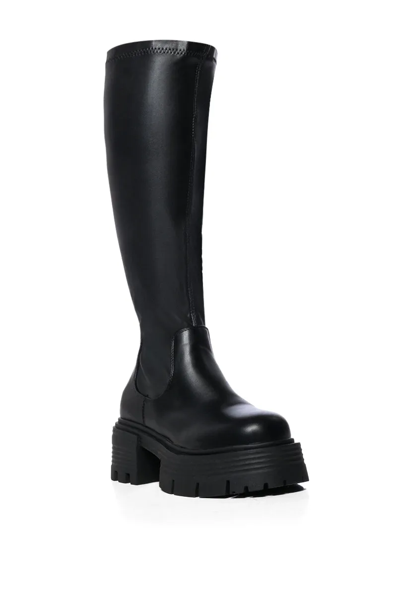 AZALEA WANG LYNX BOOT WITH 4 WAY STRETCH IN BLACK sold by AKIRA product image thumbnail 4