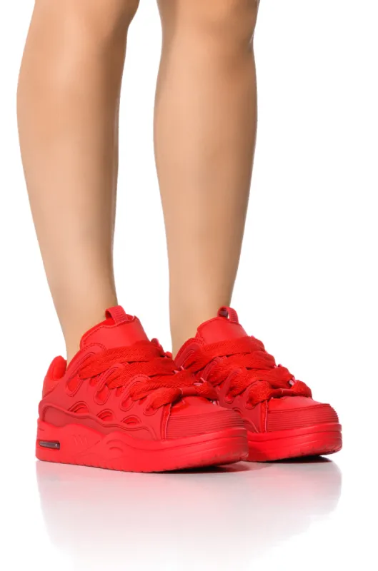 AZALEA WANG KORR RED SNEAKER sold by AKIRA