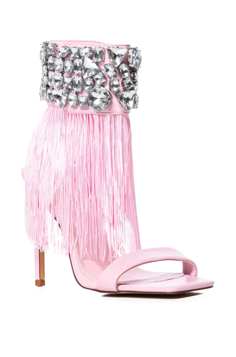 AZALEA WANG NEAVE EMBELLISHED TASSEL SANDAL IN PINK sold by AKIRA product image thumbnail 3