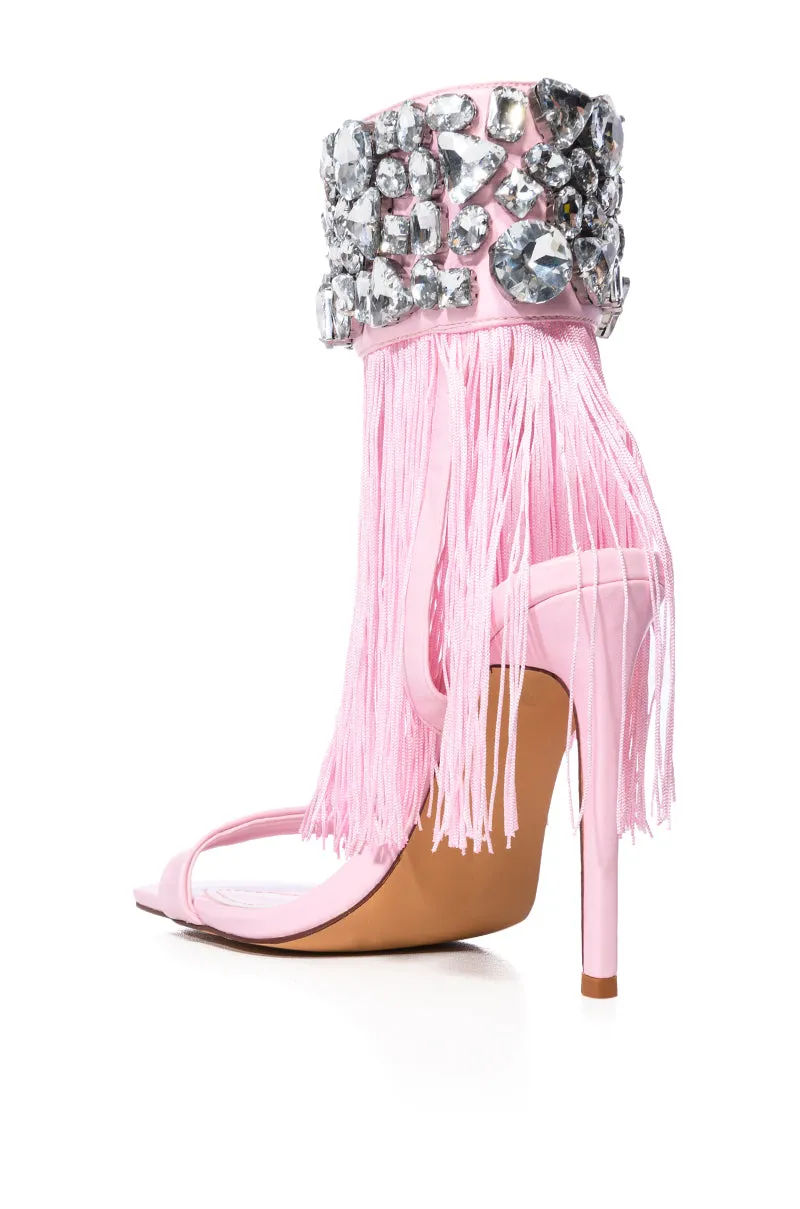 AZALEA WANG NEAVE EMBELLISHED TASSEL SANDAL IN PINK sold by AKIRA product image thumbnail 4