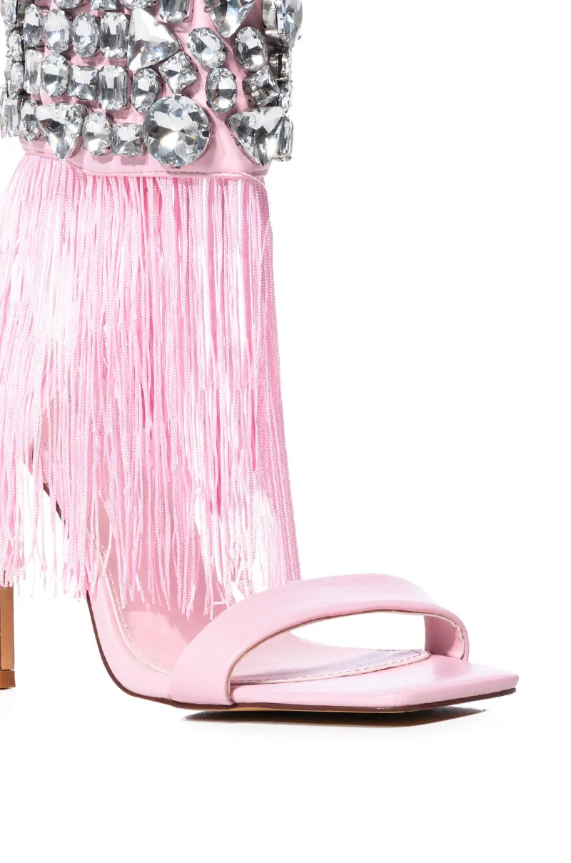 AZALEA WANG NEAVE EMBELLISHED TASSEL SANDAL IN PINK sold by AKIRA product image thumbnail 5