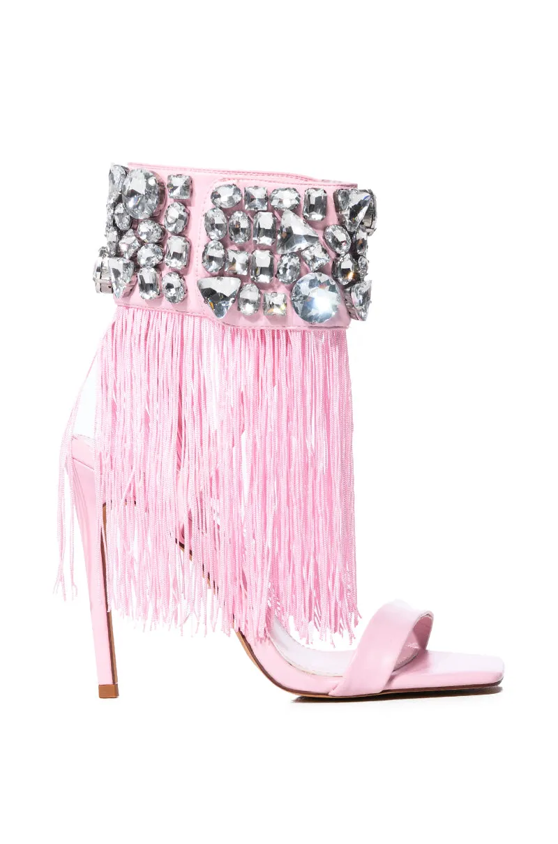 AZALEA WANG NEAVE EMBELLISHED TASSEL SANDAL IN PINK sold by AKIRA product image thumbnail 2